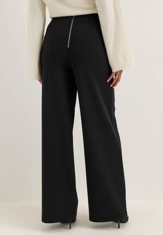 High Wide Trousers Black