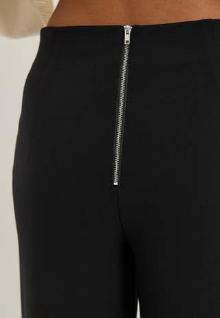 High Wide Trousers Black