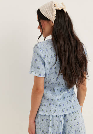 Pcflora Ss O-neck Top Jrs