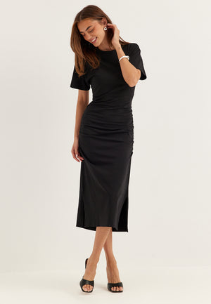 Gathered T-Shirt Dress