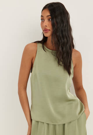 Objchilli Lo Tank Top Green