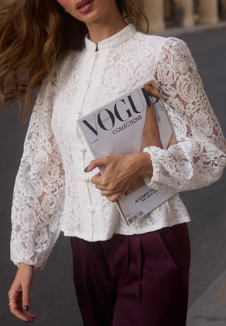 Lace Button Blouse