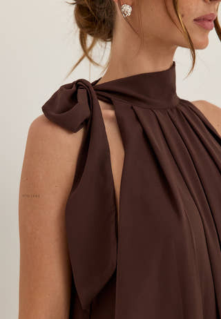 Balloon Tie Dress Purple