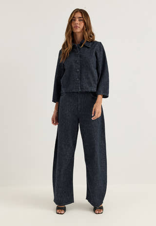 Slfloose Barrel Hanny Mw Jeans Blue