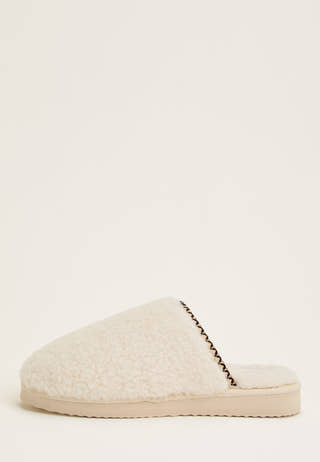 Teddy Slipper White