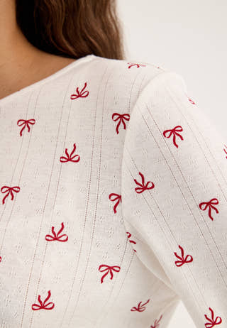 Pointelle Pyasmas Patterned