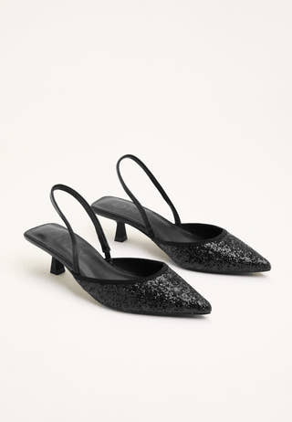 Onlcoco-11 Glitter Slingback Shoes Black