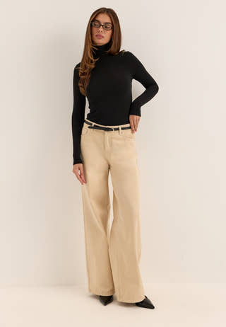 Onlglamour L/S ROLL-NECK TOP R Black
