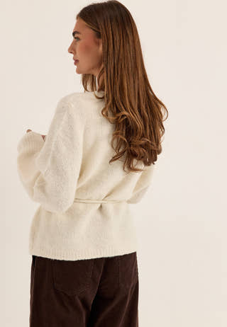 Vmberry Ls O-neck Tie Cardigan Red