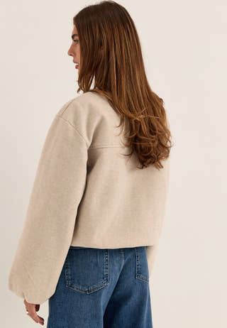 Vibalou L/S ZIPPER JACKET ZIPP White