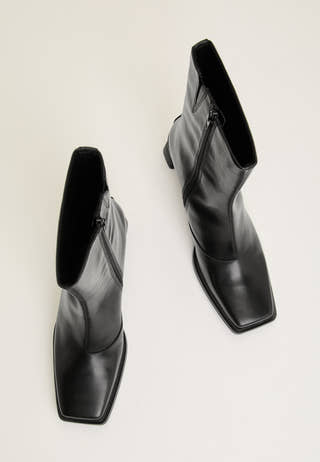 Elvina Leather Boot Black