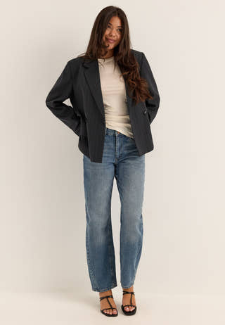 Vibrady Rw Barrel Denim Jeans Blue