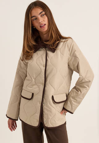 Vitate L/S QUILT DETAIL JACKET Silver