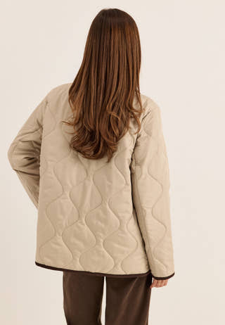 Vitate L/S QUILT DETAIL JACKET Silver