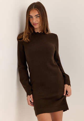 Vinikolina O-neck L/S KNIT DRESS Grey