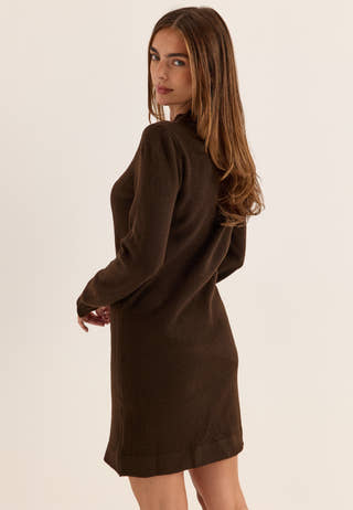 Vinikolina O-neck L/S KNIT DRESS Grey