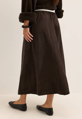 Vmkatty H/W 7/8 SKIRT Brown