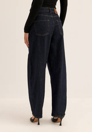 Pcgrace Mw Barrel Ank Jeans Blue