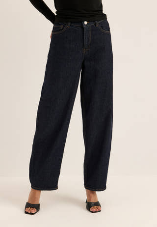 Pcgrace Mw Barrel Ank Jeans Blue