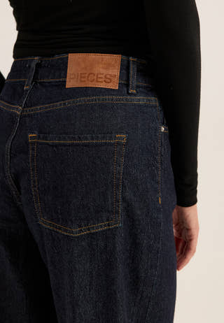 Pcgrace Mw Barrel Ank Jeans Blue