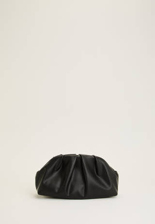Gathered Stud Clutch Silver