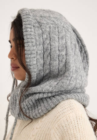Pcnambi Cable Balaclava Grey
