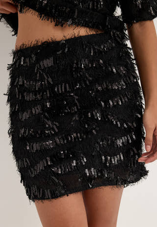 Pcerun Hw Short Skirt Black