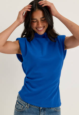 Vmsmilla Sl Detail Asm Top Blue