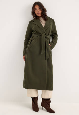 Vmfortuneaya Xtra Long Coat Green