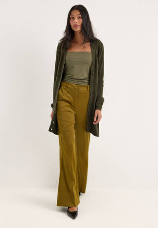 Vmkarla Ls V-neck Button Abk Dress Green