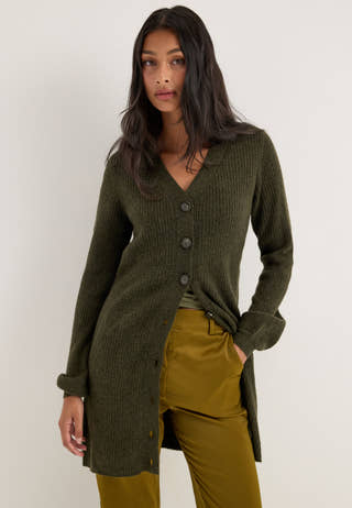 Vmkarla Ls V-neck Button Abk Dress Green