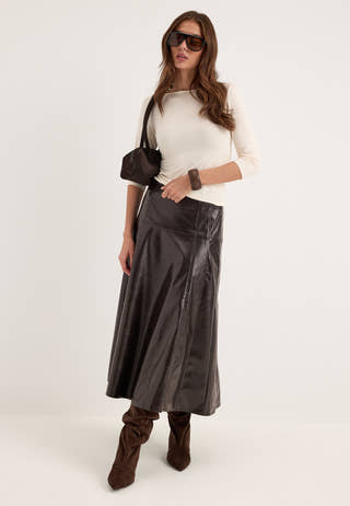 Vmdash Hw Coated 7-8 Skirt Brown