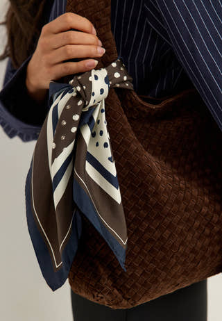 Slwsara Silk Scarf Brown