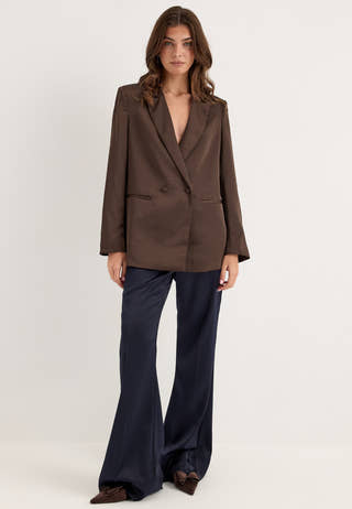 Objchilli L/S LO BLAZER Brown