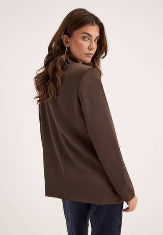 Objchilli L/S LO BLAZER Brown