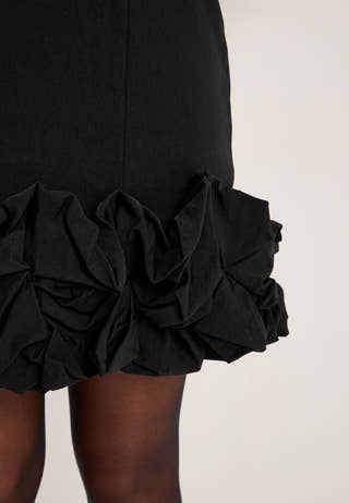 Yascarrie Capsleeve Short Dres Black