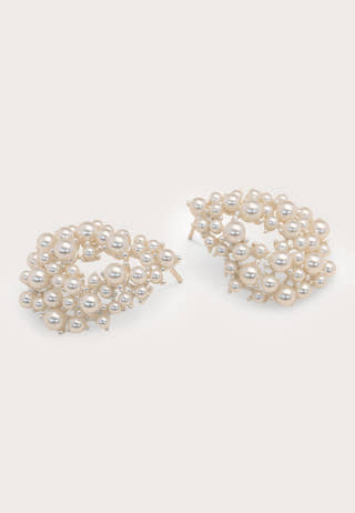 Alice Ivory Pearl Earrings Silver
