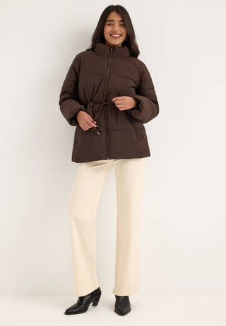 Vilavender L/S PUFFER JACKET Brown