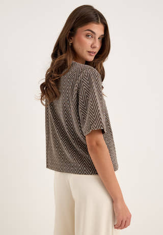 Pcfina Ss Oversize Tee Jrs Brown