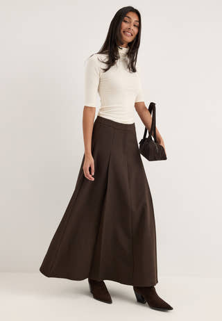 Vmjodie Mw Fluid Ankle Skirt Brown