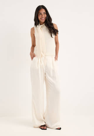 Vmvenezia Sl Tie Vest Beige