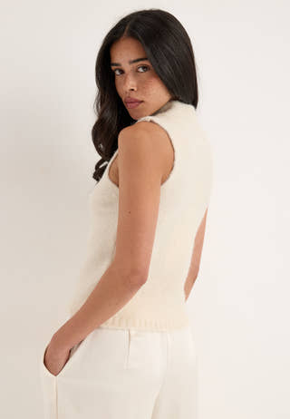Vmvenezia Sl Tie Vest Beige