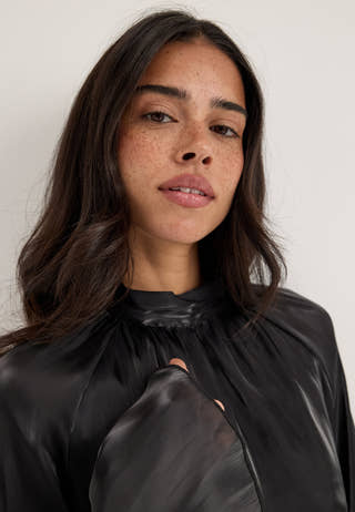 Vmpolly Ls Layer Short Dress Black