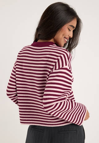 Pcjassy Ls O-neck Knit Red