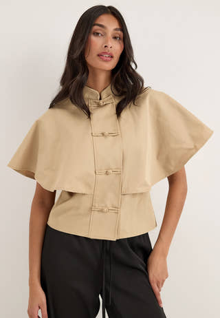 Objdiala Cape Shirt Beige
