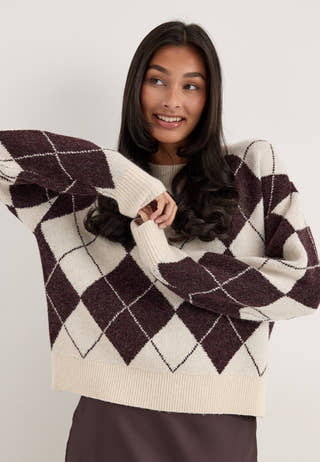 Vmdoffy Jaquard Ls O-nck Pullover Patterned