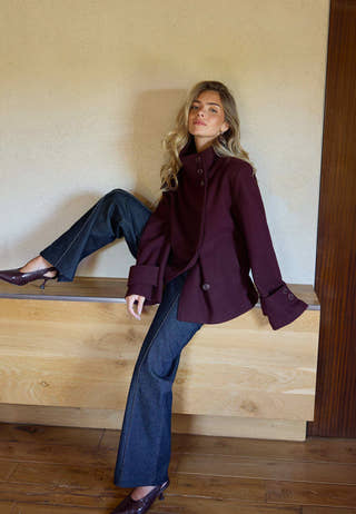 High Neck Short Coat