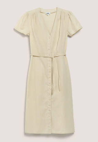 Button Front Midi Dress