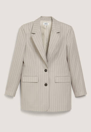 Pinstripe Oversized Blazer
