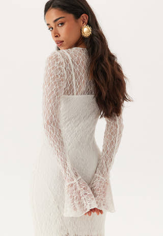 Lace Long Sleeve Ankle Dress